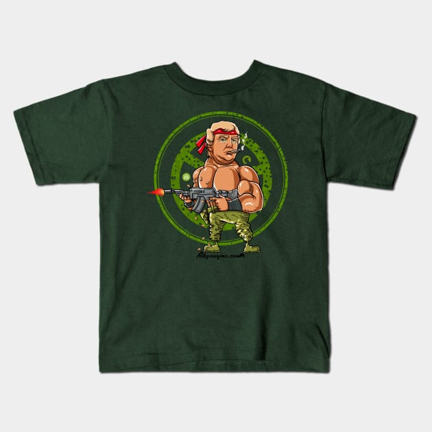 Donald Trump as Rambo Kids T-Shirt by akyanyme